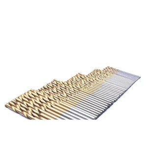 Twist <b>Drill</b> <b>Bit</b> Set 1-3mm Straight Shank Gold Finish For Metal Drilling 50 Pcs - Product Image 5