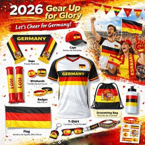 Ensemble cadeau pour supporters de football : T-shirt en coton, casquette de baseball, sac à cordon, bouteille d'eau sportive, cadeaux promotionnels - Product Image 5