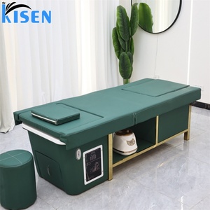 KISEN Lit de lavage électrique multifonctionnel et moderne avec circulation d'eau, fonction spa pour la tête, dossier inclinable et pédicure pour salon de coiffure et de beauté - Product Image 4