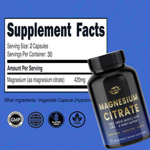 Capsules de citrate de magnésium en marque privée OEM, citrate de magnésium pour le sommeil, les muscles, le soutien des nerfs et du cœur, complément alimentaire - Product Image 2