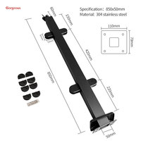 Système de balustrade moderne en verre et acier inoxydable pour extérieur, avec support de verre, installation facile, résistant à la rouille pour escaliers et terrasses