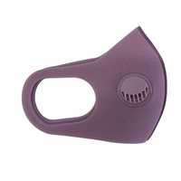 Masques faciaux en éponge en mousse colorée lavables et réutilisables, mode noire, taille unique avec valves pour le sport cycliste