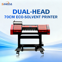 Impresora Plotter de Inyección de Tinta Eco Solvente de 70 cm con Múltiples Cabezales de Impresión para Impresión de Vinilo Autoadhesivo y Pósteres Publicitarios