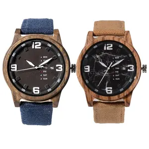 Correa de lona para reloj, pulsera de madera resistente al agua, de lujo, reciclada, de resina