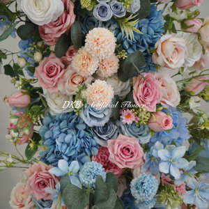 Arco DE BODA romántico al por mayor, arreglo de arco de flores artificiales de seda, decoración de arco de flores de alta calidad - Product Image 4