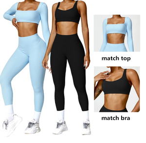 Venta al por mayor Hip Lifting Yoga Leggings Cintura Alta Control <span class=keywords><strong>de</strong></span> Barriga Medias Deportivas Ropa <span class=keywords><strong>de</strong></span> <span class=keywords><strong>Mujer</strong></span> Gimnasio Leggins Bulk Custom Logo Leggings - Product Image 3