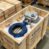 Vanne papillon électrique à bride D941X, joint souple en caoutchouc, corps en fonte ductile pour le traitement de l'eau et le CVC