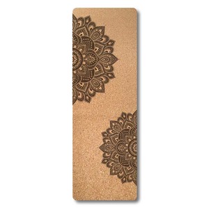 Tapetes de <span class=keywords><strong>Yoga</strong></span> de Corcho y Goma, Compactos, de Grano Fino, Profesionales, Coloridos, con Diseño OM Mandala, de Alta Calidad, Antideslizantes, de 6 mm, con Impresión Personalizada - Product Image 3