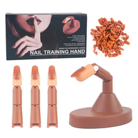 Doigts d'entraînement en acrylique pour manucure, outil de formation en nail art, présentoir, faux ongles en plastique, fournitures de pratique pour la main