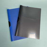 En gros coloré PP plastique dossier clair rapport dossier de fichiers polypropylène clip latéral dossier A4