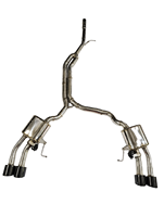Échappement Catback Valvetronic à montage direct pour Porsche Macan 95B 3.0T 2015 à 2021, silencieux en acier inoxydable, embouts quadruples noirs brillants