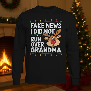 Le renne n'a pas écrasé grand-mère, t-shirt de Noël hilarant à manches longues - Product Image 3
