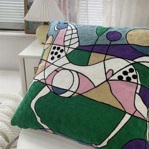 कस्टम बिल्ली तकिया कवर कला सजावट तकिया पैकिंग कवर कढ़ाई थ्रो तकिया कवर - Product Image 4