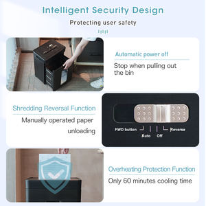 เครื่องหั่นกระดาษ A4 20L ขนาด2มม. * 12มม. P5ระดับ8แผ่นใช้สำหรับสำนักงานขนาดเล็กและบ้านสำหรับทำลายตั๋วเงินและเช่น - Product Image 5