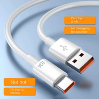 Kabel pengisian daya Cepat USB a ke C, pengisian daya Super cepat 10A, bahan luar biasa, lebih menyenangkan untuk digunakan
