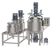 Équipement de fabrication cosmétique : Homogénéisateur sous vide, mélangeur à cisaillement élevé, machine d'homogénéisation pour crèmes et lotions