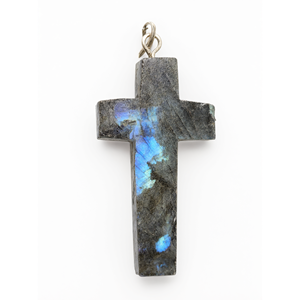 Colgante de Cruz Sagrada de Labradorita - Revelando una Elegancia Mística - UNA PIEZA SOLO - Product Image 2