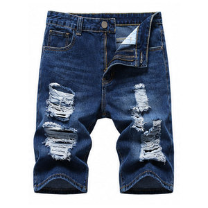 Shorts en jean légers et respirants pour hommes, 100 % coton, coupe ajustée, impression de logo personnalisée, qualité supérieure, directement de l'usine - Product Image 3