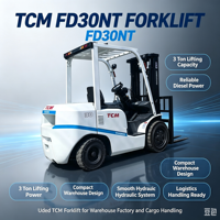 TCM FD30 3-Tonnen-Diesel-Gegengewichtsstapler, Gabellänge 1070 mm, Gabelbreite 125 mm, mit Isuzu C240 Motor für Lager und Gütertransport