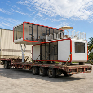 Maison préfabriquée moderne <span class=keywords><strong>à</strong></span> deux étages en conteneur, maison modulaire de luxe en conteneur maritime <span class=keywords><strong>à</strong></span> vendre, structure en acier, cabane portable - Product Image 2