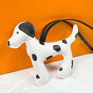 Classic Dalmatian Dog Leather Keychain Realistic Pet Design Bag Charm Durable Key Ring Gift <b>for</b> Pet Lovers - Product Image 1