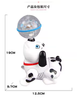 Vente en gros de jouets électriques universels pour chiens dansants rotatifs avec lumière et musique pour enfants