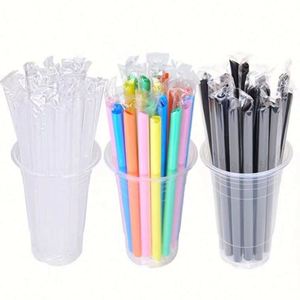Gobelets en plastique jetables transparents de 98 mm avec logo personnalisé, 12 oz, 16 oz, 20 oz, 24 oz, avec couvercles et pailles pour jus - Product Image 4