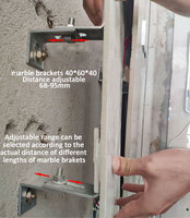Support de fixation pour mur-rideau en acier inoxydable 304, granit, marbre