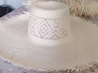 ND420 Chapeaux de paille américains, corps de chapeau en papier japonais 100% Toyo glacé, forme cœur rose 5bu