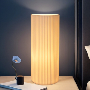 Lampe de table LED de nuit cylindrique populaire en Europe, en céramique, pour la décoration intérieure, les mariages, les magasins et les hôtels - Product Image 2