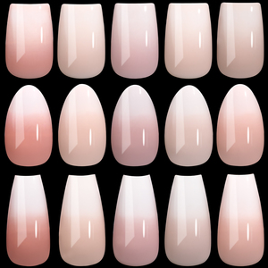 Directo de fábrica, armadura degradada de 120 piezas, parche francés para decoración de uñas, patrón cuadrado desmontable, sin uñas, uñas artificiales - Product Image 3