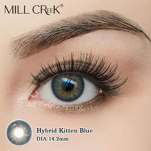 MILL CREEK <strong>Colored</strong> Contact <strong>Lenses</strong> Lentes De Contacto Wholesale Supplier OEM HEMA Blue <strong>Monthly</strong> 14.2mm Kawaii Hot-Selling - Product Image 1