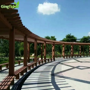 Pergola Courbée pour Patio, Arbre à Voiles en <span class=keywords><strong>Bois</strong></span> Traité sous Pression et en Plastique, Design en Tube d'Acier Galvanisé Écologique, Inspiré de la Nature - Product Image 6