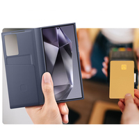 Étui intelligent à clapet pour Samsung S24 Ultra, compatible avec les modèles S24+, S23+, S22, S2, vente en gros, élégant, avec support pour cartes, coque de téléphone