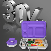 Aohea Boîte à bento Boîte à lunch bento en acier inoxydable 304 avec couvercle en silicone Contenants de qualité alimentaire Pot à confiture