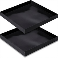 Offre Spéciale Usine : Panier de Cuisson en PTFE Antiadhésif Noir 11x11x1 POUCES pour Frites, Ailes de Poulet, Pain, Viande, Sandwichs