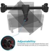 Support de tablette/smartphone universel pour appuie-tête de voiture, rotatif à 360°, réglable, portable, compatible iPad 4,7-12,8 pouces, en ABS