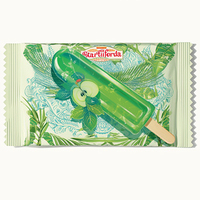 Sachets d'emballage personnalisés pour aliments surgelés, type stand-up, pour bâtonnets glacés, avec impression en héliogravure et soudure latérale arrière