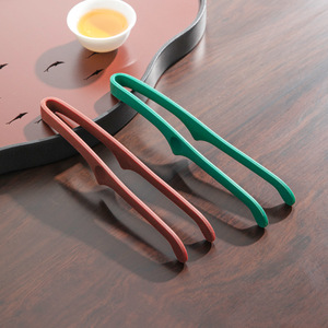 <b>Tea</b> Tongs Stainless Steel With Silicone Coating Brown And Green For Kung Fu <b>Tea</b> <b>Set</b> Accessories - Product Image 3
