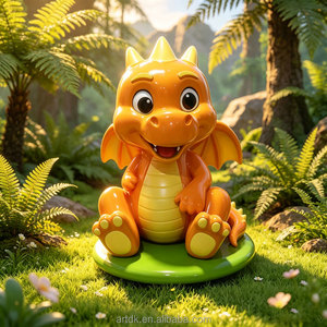 Statue de <span class=keywords><strong>dragon</strong></span> ailé mignon en fibre de verre A165, imperméable, en FRP, pour jardin extérieur, parc à thème, décoration pour enfants, sculpture - Product Image 1