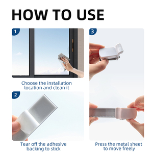 Hot Bán Nhà Máy Ban Đầu An Ninh Trẻ Em Cửa Cửa Sổ Khóa Dễ Dàng Cài Đặt Trượt Gây Nhiễu Cho Bảo Vệ Nhà - Product Image 5