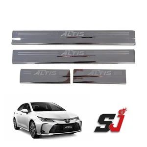 Kit de carrocería de coche cromado personalizado, juego completo de placa de alféizar de puerta para 2021 Corolla Altis