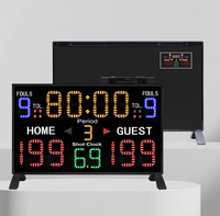 Utilisation intérieure et extérieure Tableau de notation pour jeux multi-sports Affichage double face LED Tableau d'affichage électronique numérique pour basket-ball avec 24s
