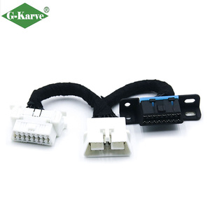 สายเชื่อมต่อ OBD แบบ Y-Splitter 16 พิน สำหรับยานยนต์ หัวต่อแบบตัวผู้คู่ตัวเมีย สำหรับการสแกนวินิจฉัยพร้อมกันและการตั้งโปรแกรม ECU 12V - Product Image 1