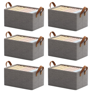 Hot Seller Large Capacity Cotton Clothes Organizer Durable Eco-Friendly Collapsible Storage <b>Basket</b> for <b>Shelves</b> - Product Image 1