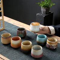 Mug à café en céramique rétro personnalisé créatif 200 ml, réutilisable, durable, en grès, motif nordique simple, sans danger pour les aliments, cadeau