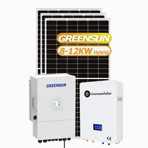 Greensun 3 phase 10kw 8KW 5KW 3KW Residential Energy System with 10kwh lithium battery