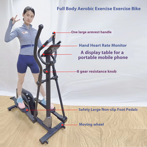 Entraîneur de fitness à domicile en acier magnétique minceur vélo d'exercice intérieur pliable elliptique Cross Trainer écran LCD manuel pour la maison - Product Image 5