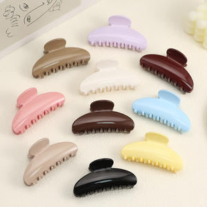 إكسسوارات شعر بلاستيكية من CLARMER 9 PC مشابك شعر جميلة لامعة على سطح شبه دائري عالي الجودة للنساء - Product Image 1