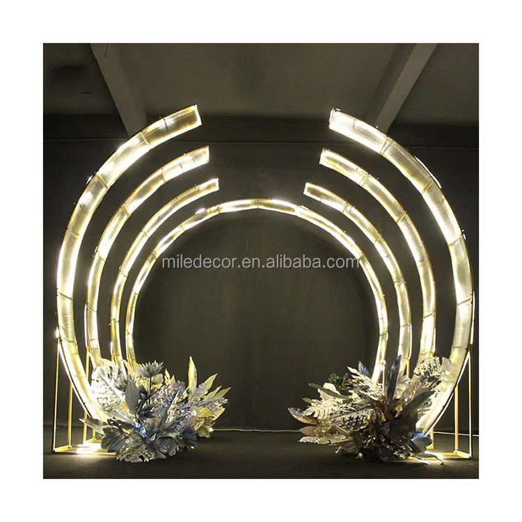 Modern Professional Wedding LED Metal Arch